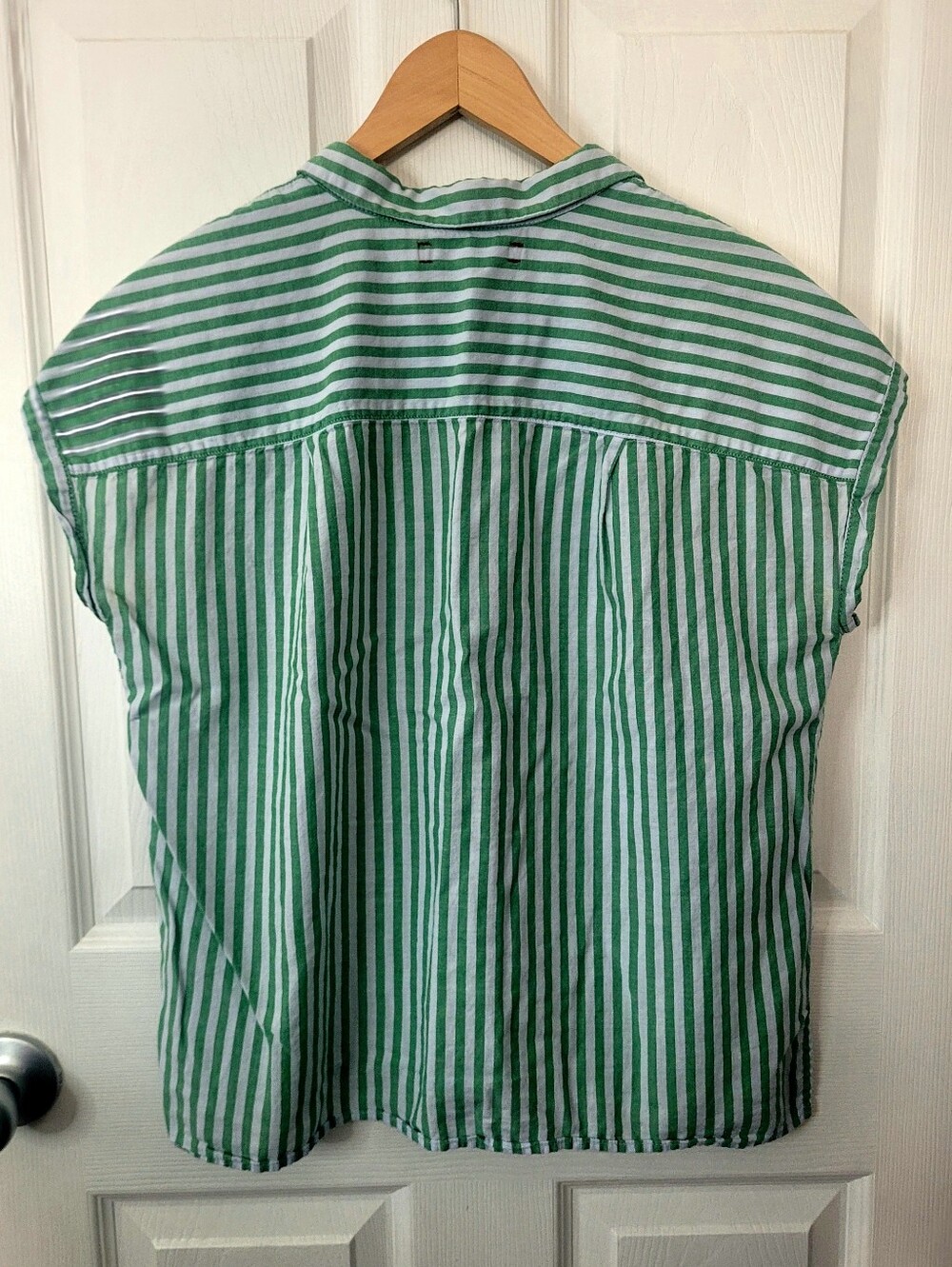 Xirena Striped Short-Sleeve Button-Down Blouse - Picture 3 of 3